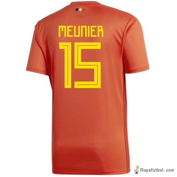 Camiseta Belgica Replica Primera Ropa Meunier 2018 Rojo